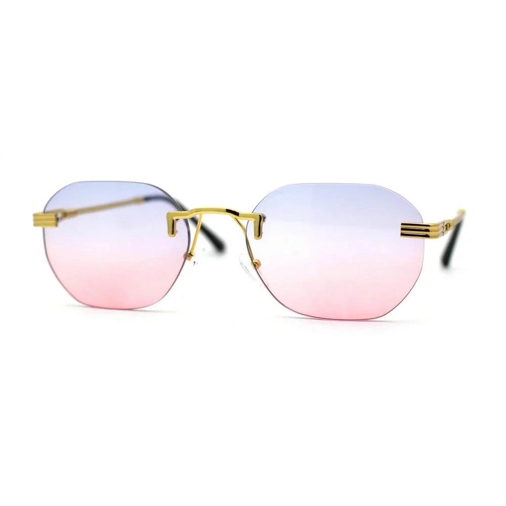 Sunglasses Women Men Fashion Shades Trendy Pink Blue Lens UV400 Protection Party
